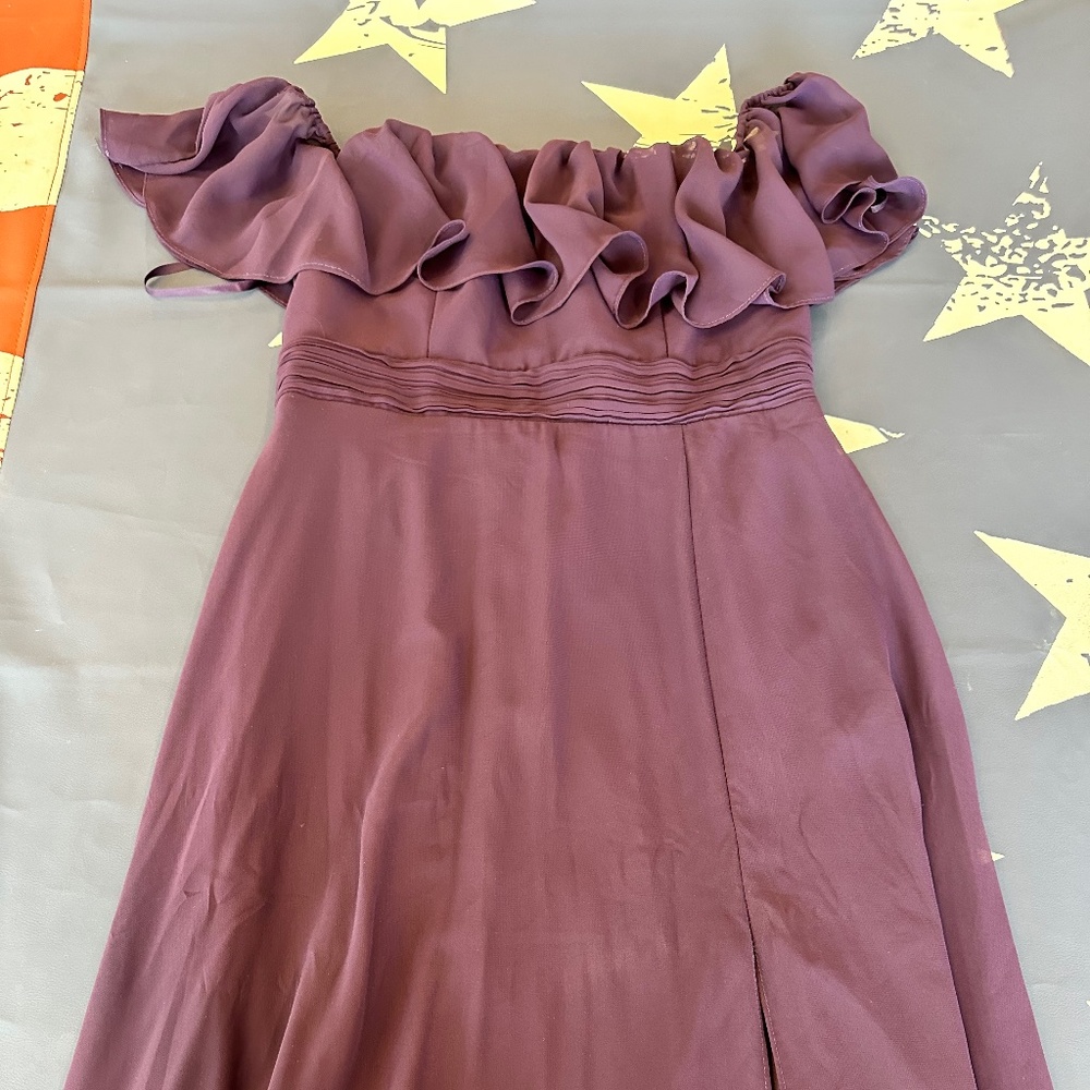 Beautiful purple full length dress.